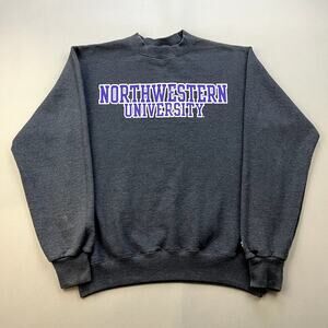 Northwestern University Sweatshirt Adult Small Gray Champion Wildcats College